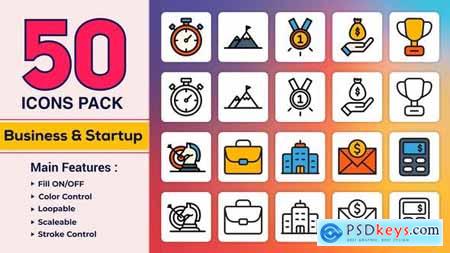 Dual Icons Pack - Business & Startup 47621047