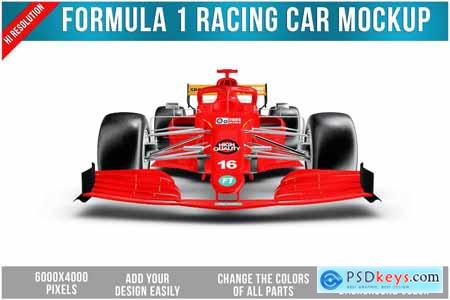 Formula 1 Racing Car Mockup