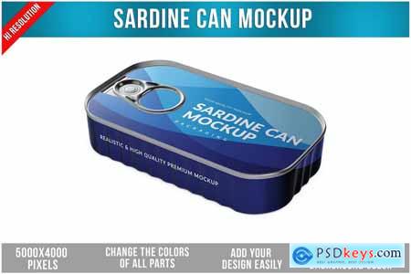 Sardine Can Mockup
