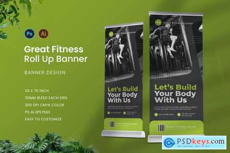 Great Fitness Roll Up Banner