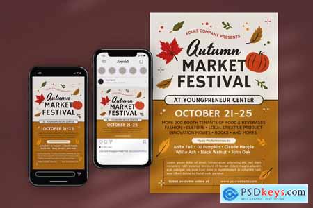 Autumn Market Festival Flyer and Instagram