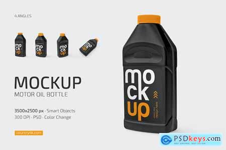 Motor Oil Bottle Mockup Set