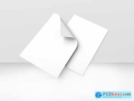 Corporate A4 Paper Stationery Psd Mockup Set