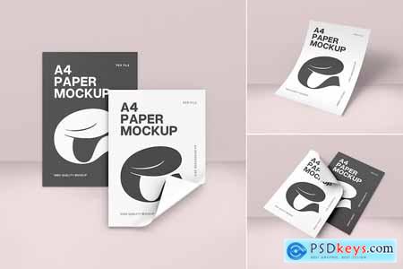 Corporate A4 Paper Stationery Psd Mockup Set