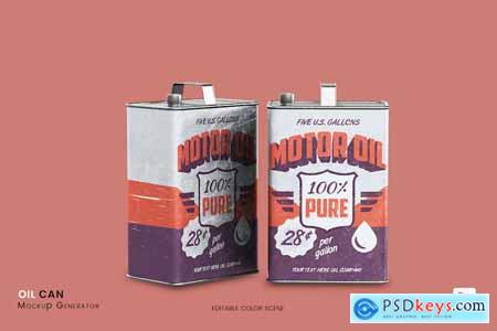 Oil Can Mockup