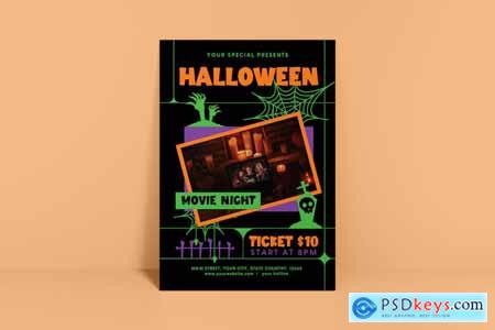 Halloween Movie Night Flyer