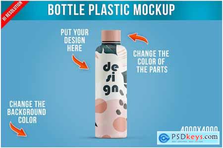 Plastic Matte Bottle Mockup