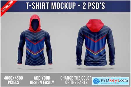 Hooded T-shirt Mockup