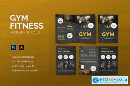 Gym Fitness - Bifold Brochure