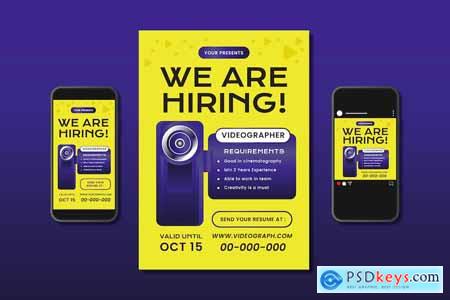 Hiring Videographer Flyer Set