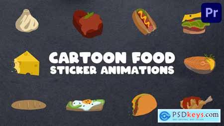 Cartoon Food Sticker Animations for Premiere Pro 47594622