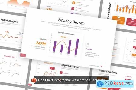 Line Chart Data Analytic PowerPoint Template