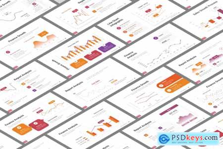 Line Chart Data Analytic PowerPoint Template