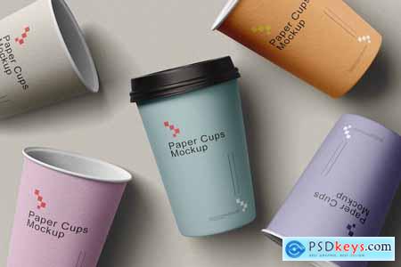 Paper Coffee Cups Mockup