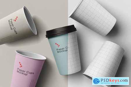 Paper Coffee Cups Mockup