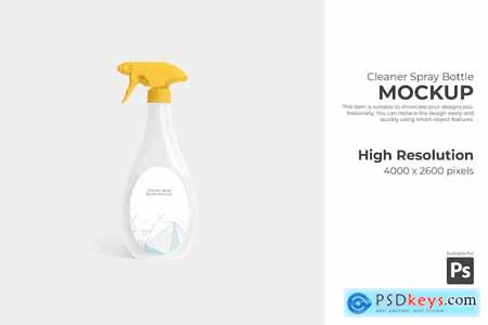 Cleaner Spray Bottle Mockup