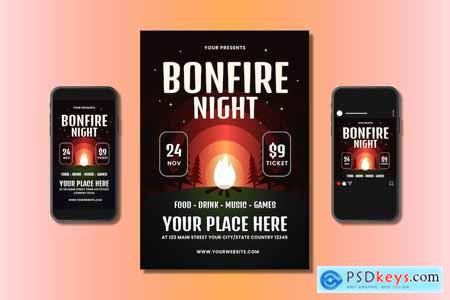 Bonfire Festival Flyer Set