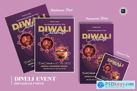 Trophy Diwali Day Flyer Template