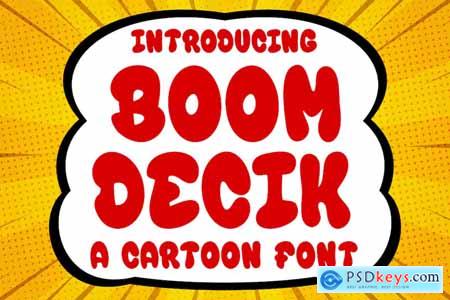 Boom Decik - a Cartoon Font