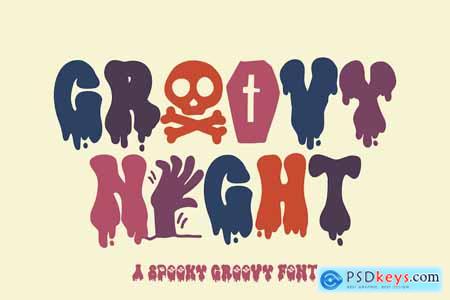 Groovy Night Halloween Display Font