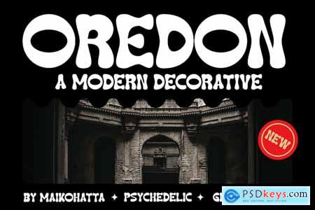 Oredon - Modern Decorative Font