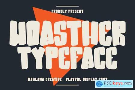 Woasther Typeface Playful Display Font