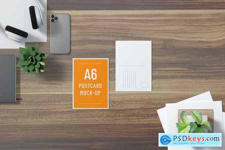 A6 Portrait Postcard Flyer Mockup