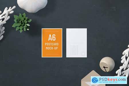 A6 Portrait Postcard Flyer Mockup