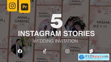 Wedding Invitation MOGRT Instagram Stories 5 in 1 47045880