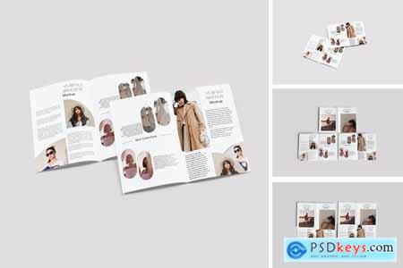 A5 Bifold Brochure PSD Mockup