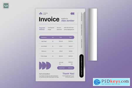 Purple Modern Invoice 002