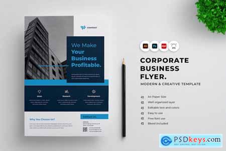 Corporate Business Flyer Template URRXXW4