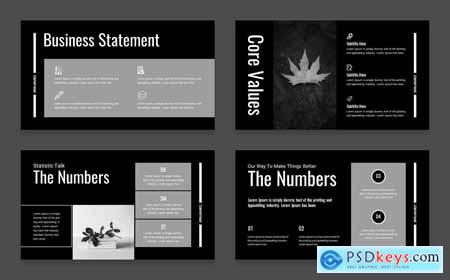 Black & White PowerPoint Presentation Layout