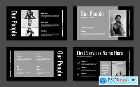 Black & White PowerPoint Presentation Layout