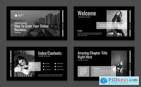 Black & White PowerPoint Presentation Layout