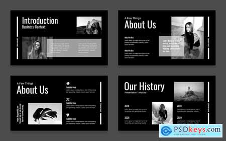 Black & White PowerPoint Presentation Layout