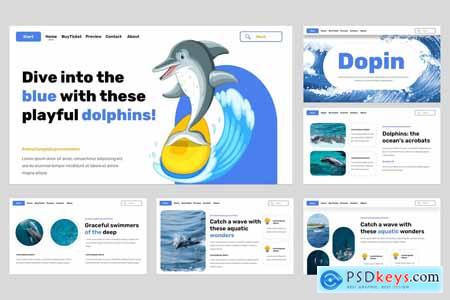 Dopin - Dolphin Animal Show Powerpoint Template