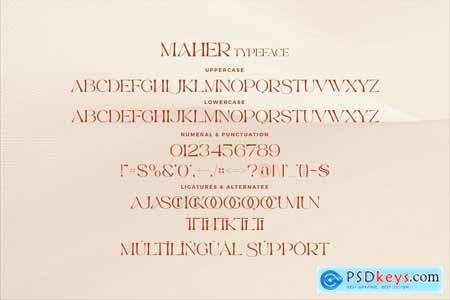 Maher - Stylish Ligature Font