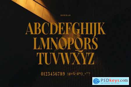 Rosean Elegant Serif Font Typeface