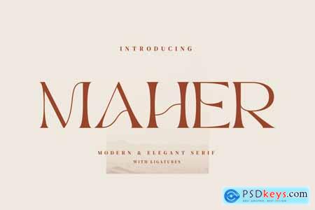 Maher - Stylish Ligature Font