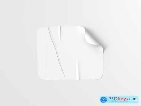 Rectangle Sticker Psd Mockups