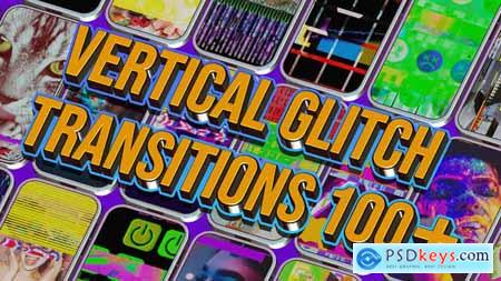 110 Vertical Glitch Transition Pack 47875253