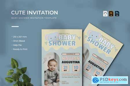 Cute - Baby Shower Invitation