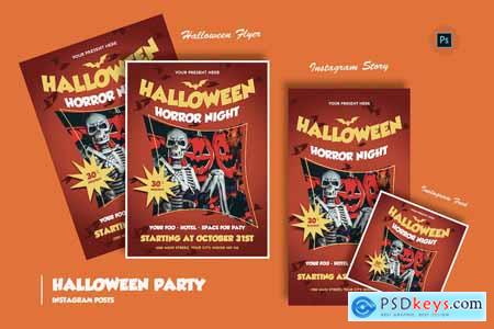 Comic Halloween Day Flyer Template