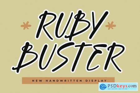 Ruby Buster New Handwritten Display
