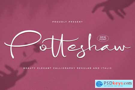 Potteshaw Elegant Calligraphy Font