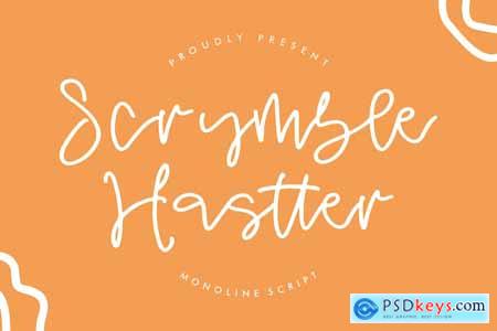 Scrymble Hastter Monoline Script Font