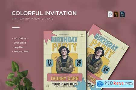 Colorful - Birthday Invitation