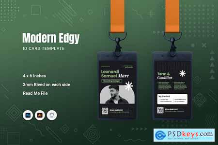 Modern Edgy ID Card