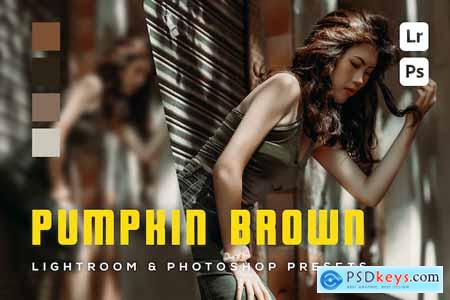 6 Pumpkin Brown Lightroom and Photoshop Presets